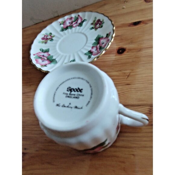 Vintage Spode England  Demitasse Teacup and Saucer - for the Danbury Mint - Picture 8 of 9